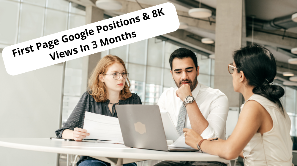 Kyber Digital - First page Google position & 8k views in 3 months