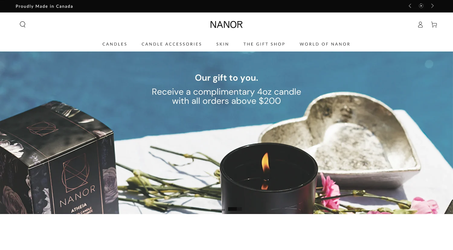 Nanorcollection.ca homepage