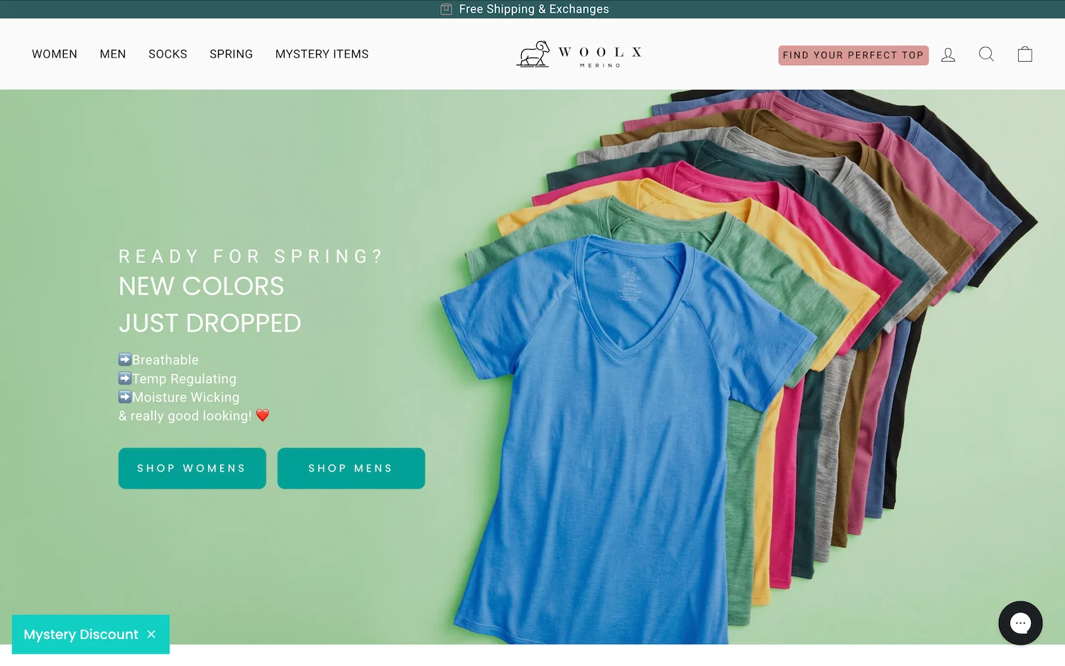 Woolx.com homepage