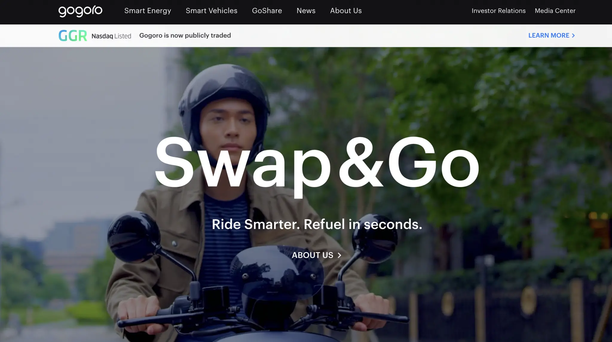 gogoro.com homepage