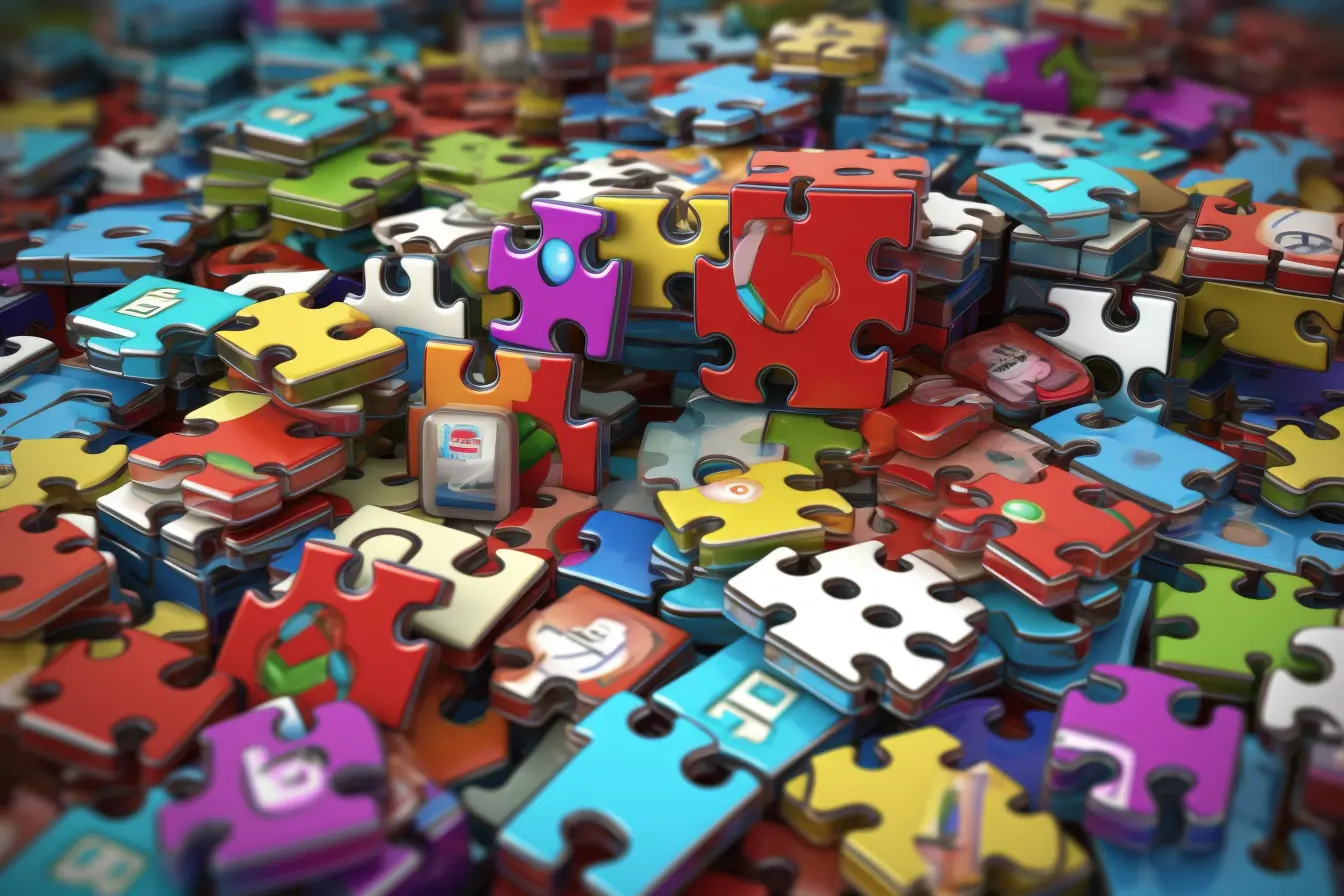 Jigsaw pieces signifying link building in content marketing