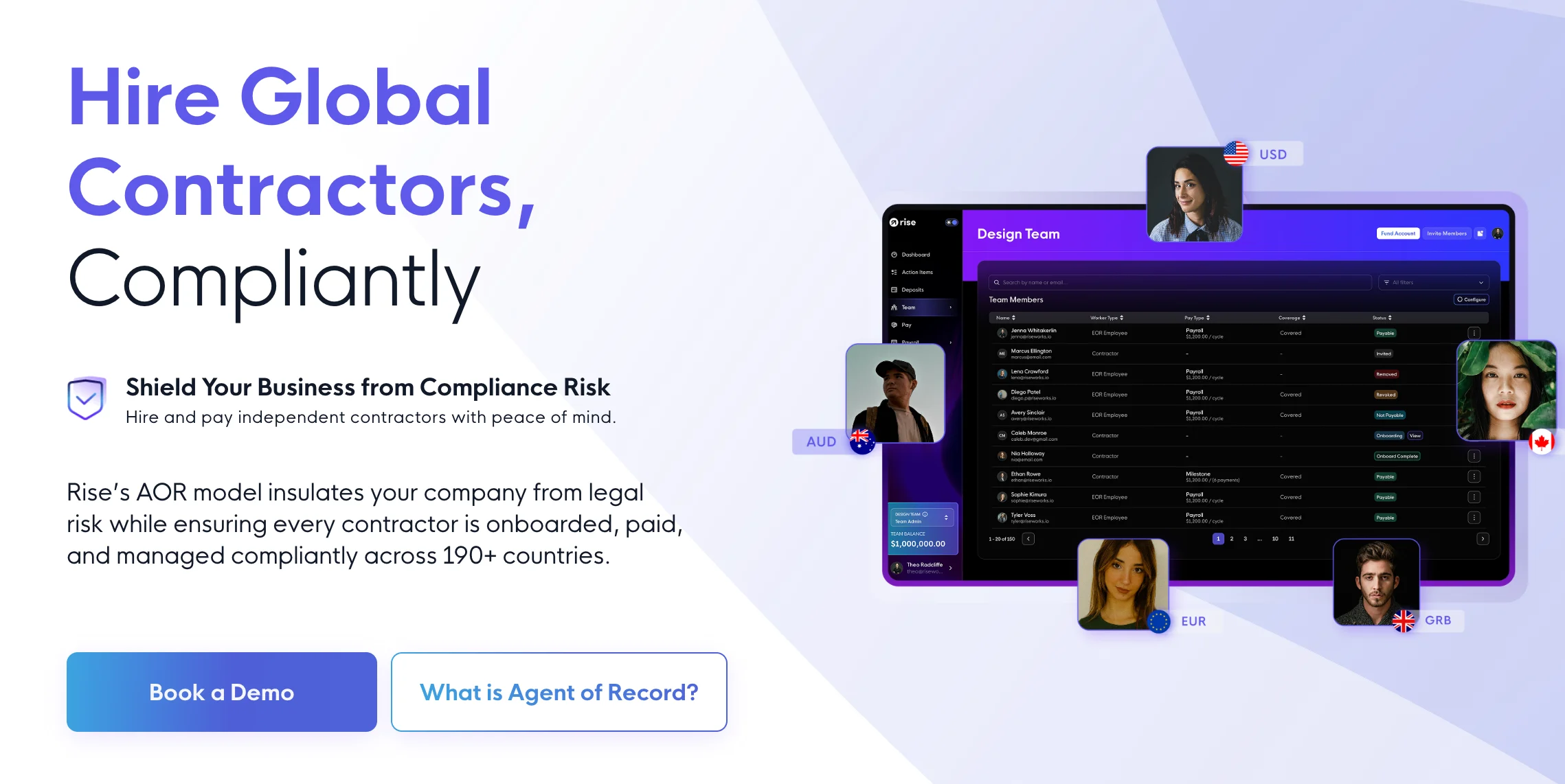 Rise's global hiring made simple by their Agent of Record Service