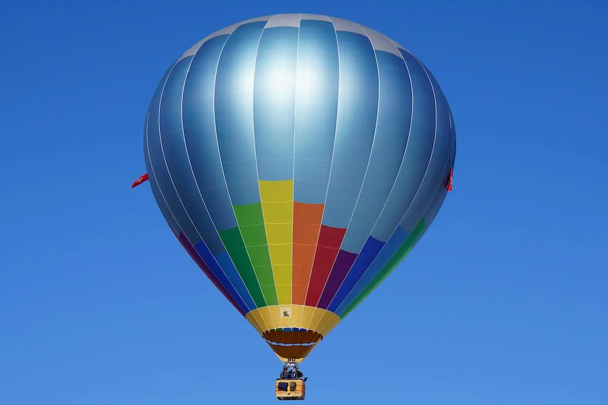 Blue hot air balloon