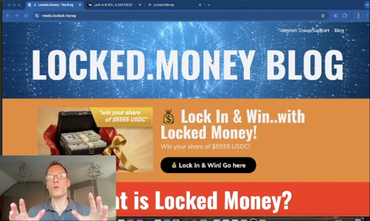 YouTube Screenshot of Rob Wynn's video about the Locked Money competition
