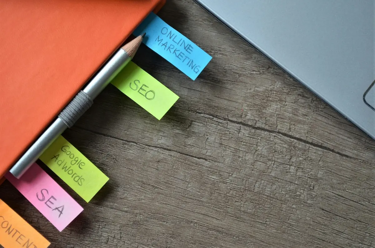 Online marketing bookmark notes for marketing agencies
