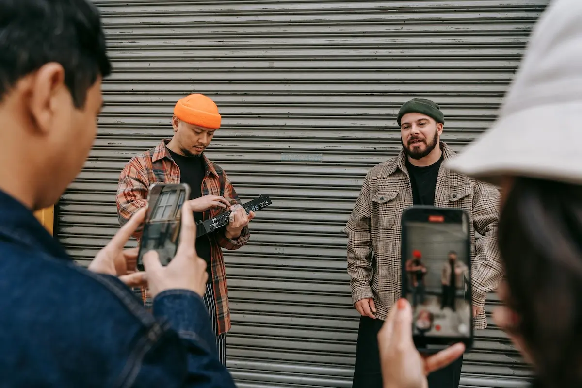 4 people working together to film content by Anna Pou on Pexels. com