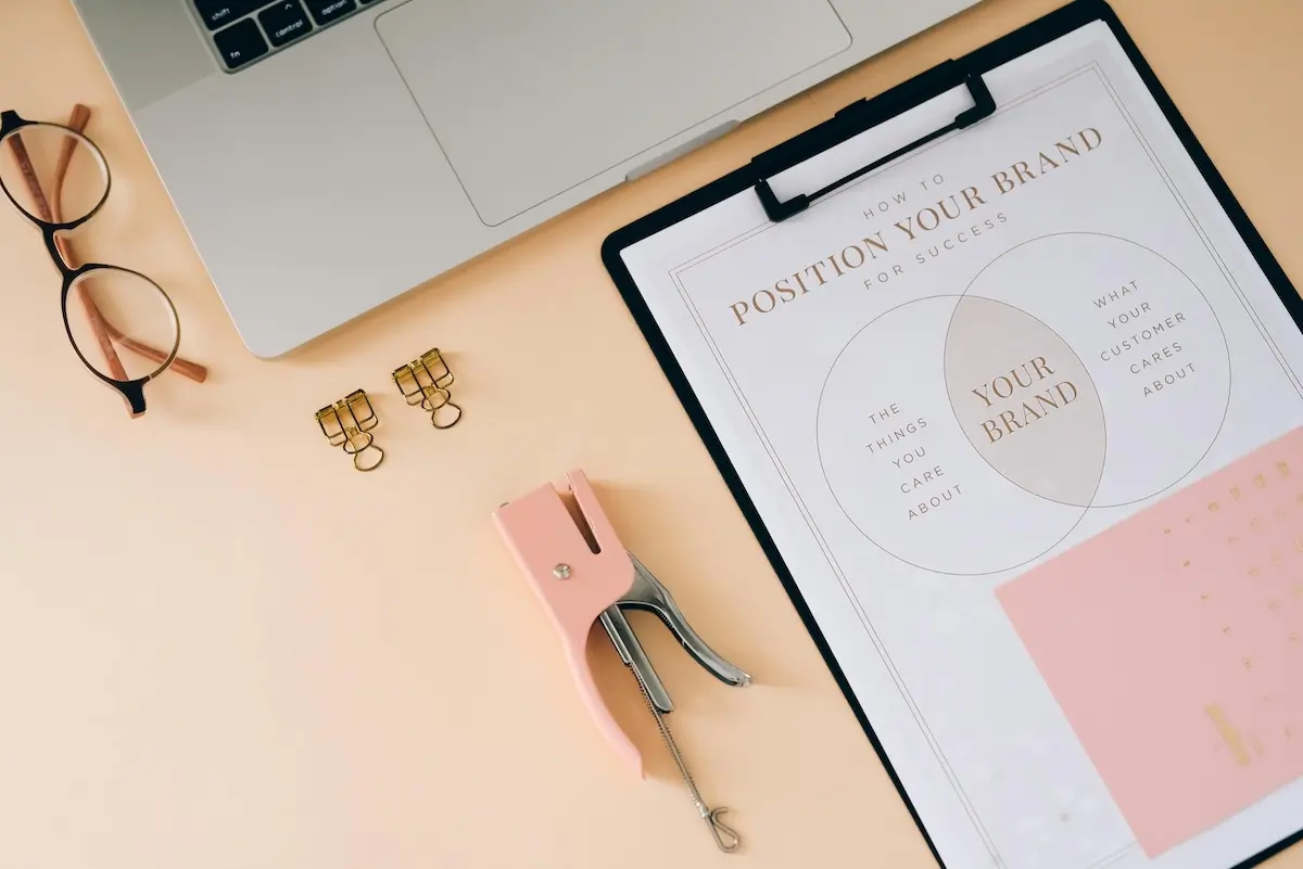A clipboard with a sheet attached - 'Position your brand for success' by Leeloo The First on Pexels. com