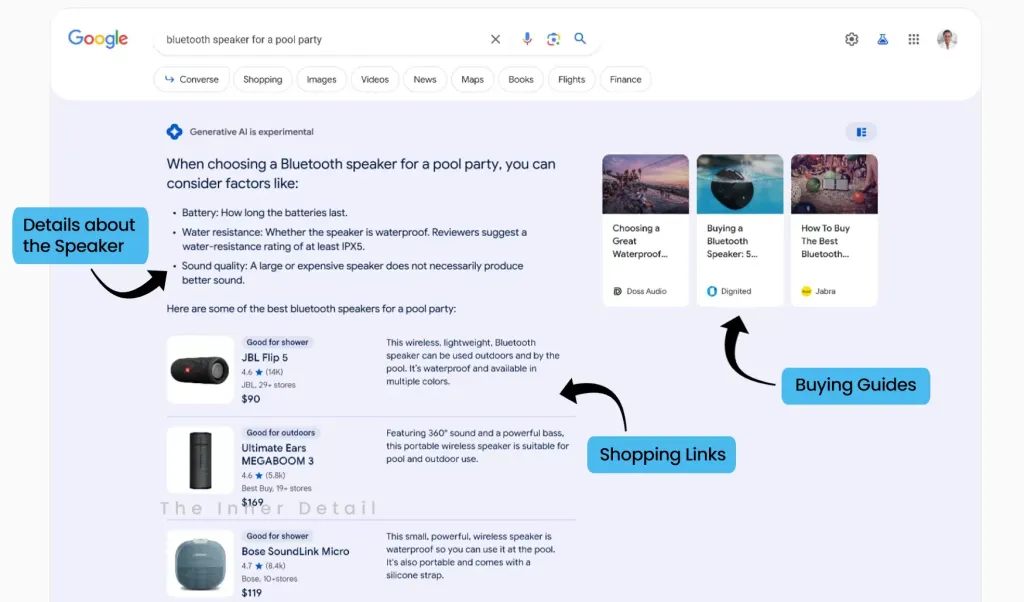 Screenshot of Google AI Mode