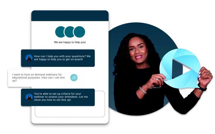 WebinarGeek customer service chat