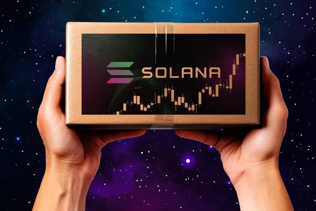 Hands holding up a DeFi Solana pad