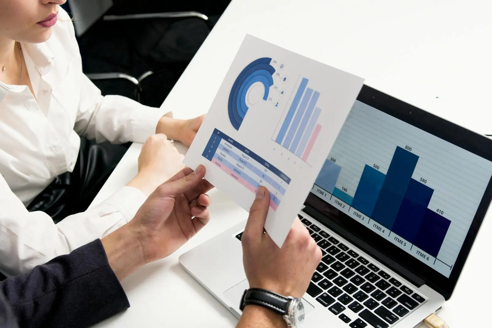 A person holding a piece of paper with graphs on it by Artem Podrez on pexel.com