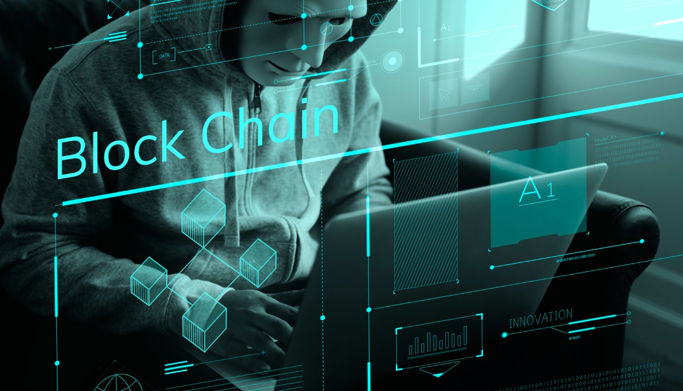 Anonymous hacker committing a computer crime