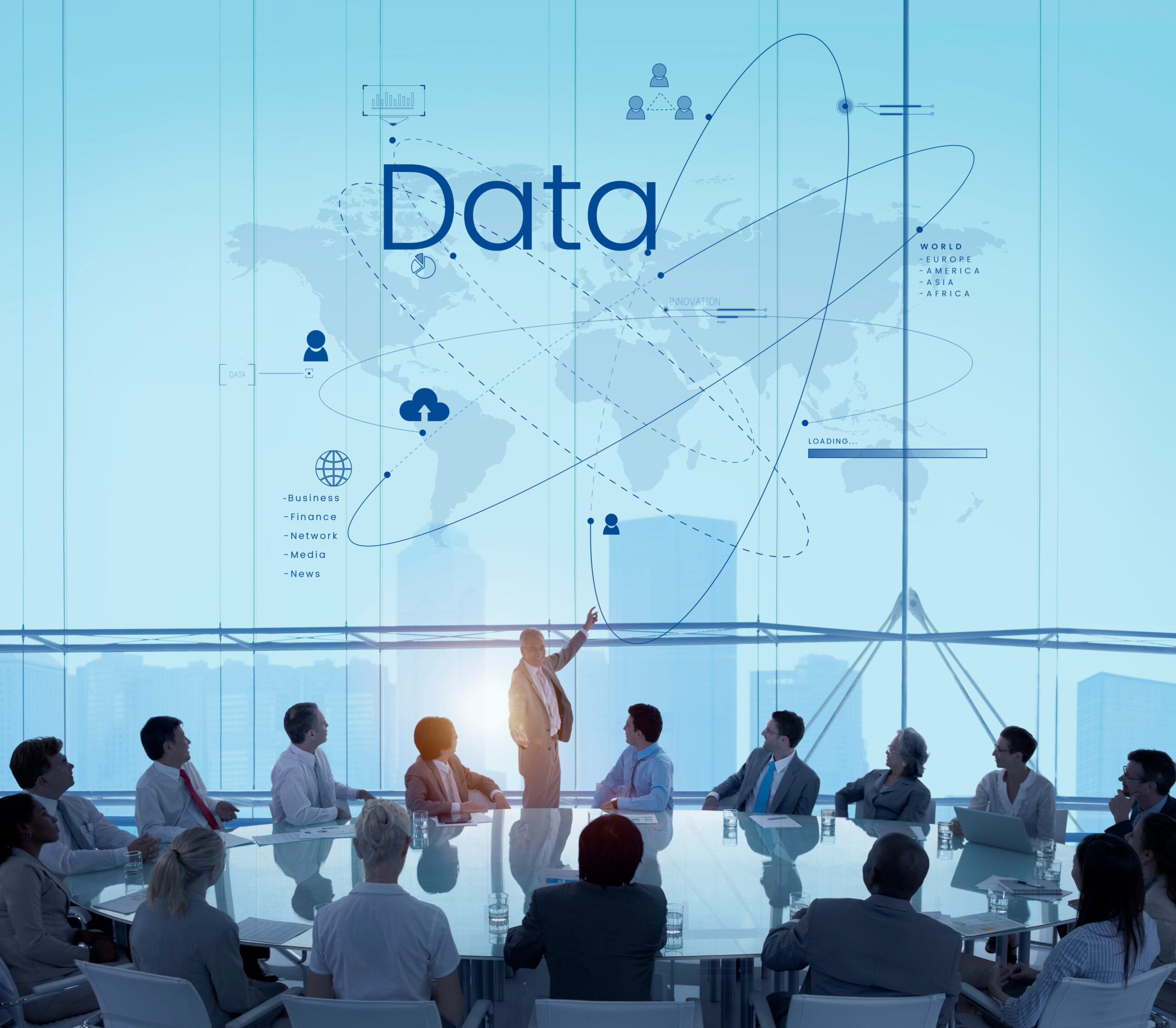 World Map Connection Social Media Technology