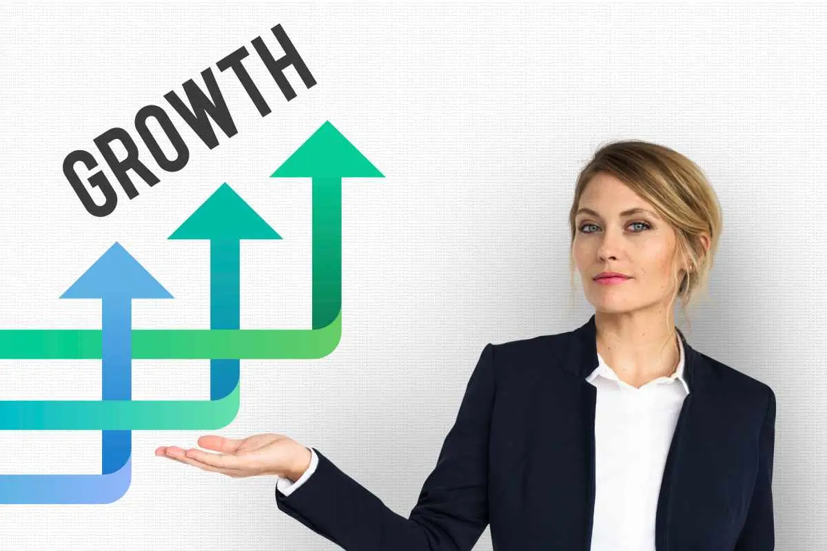 Businesswoman Explain Presentation about Business Strategy on the Whiteboard