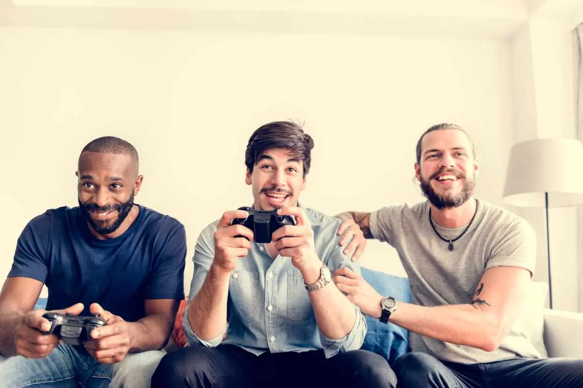 Group of friends playing crypto game together