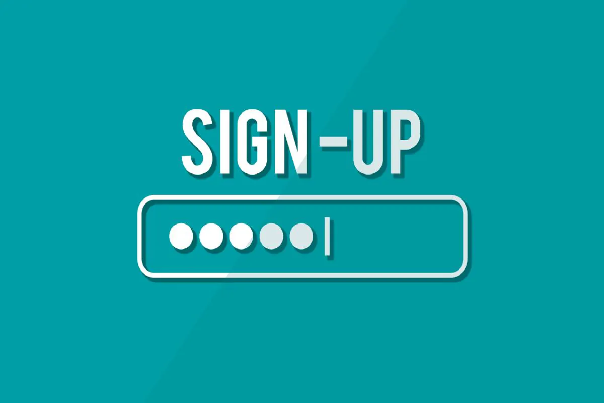 Fintech Sign Ups page loading