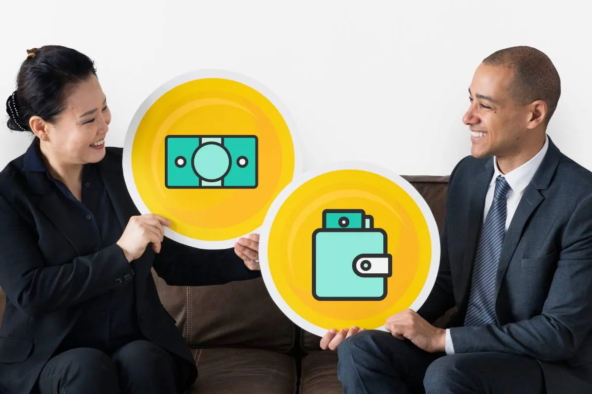 An image of two expert happily showing Multi-Chain Assets