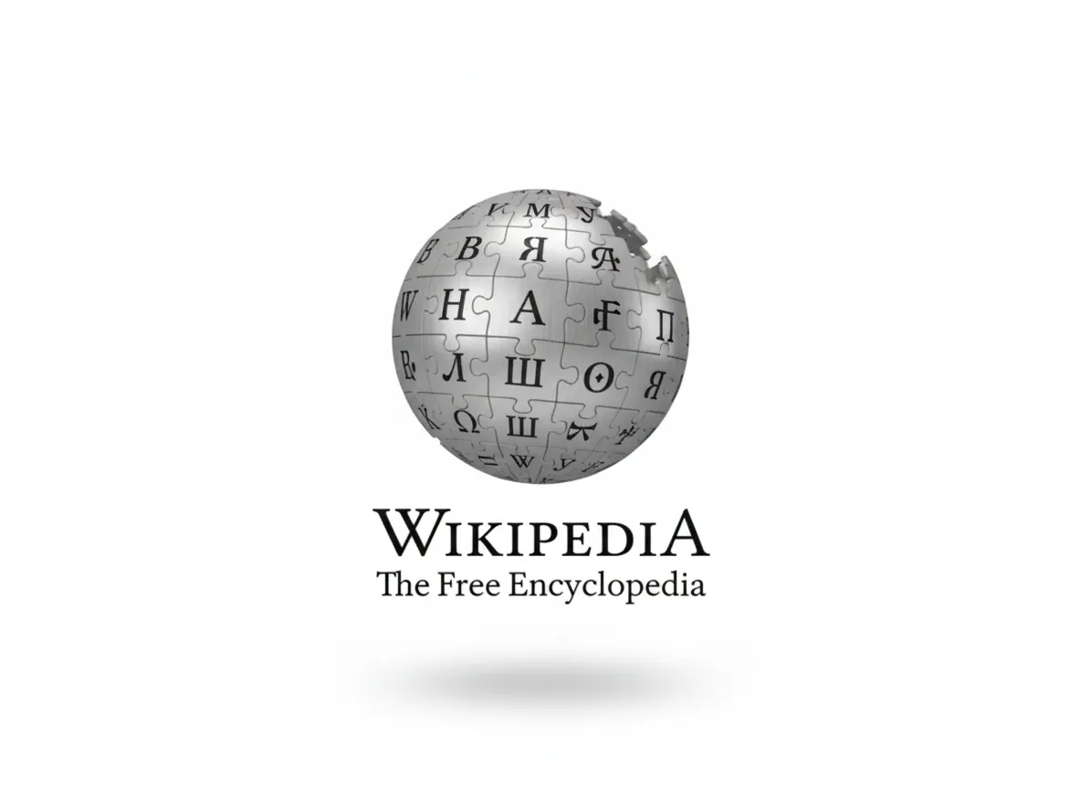 An image shows Wikipedia Logo