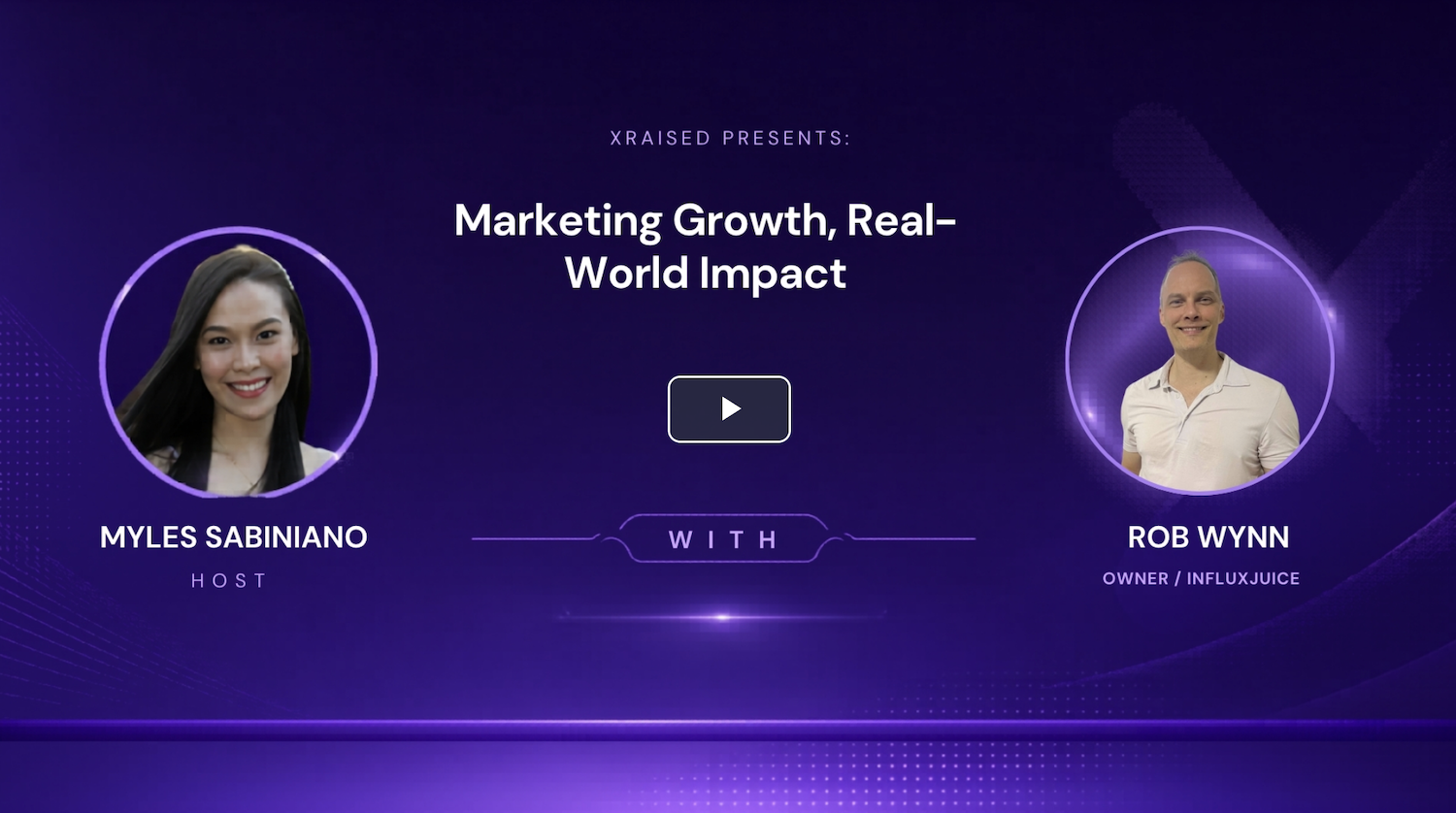 Xraised Podcast with guest Rob Wynn and host Myles Sabiniano