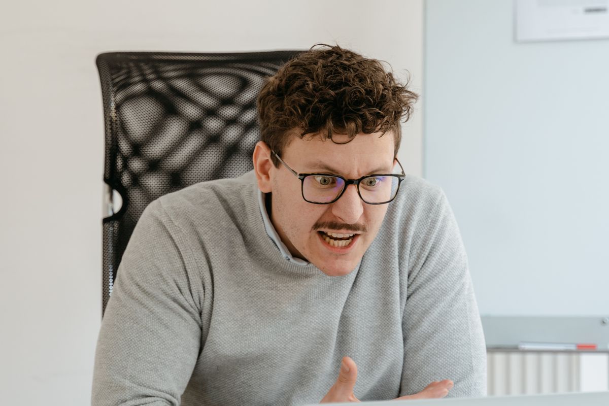 An image of angry man angry screenshots frustrated with Web3 platforms by MART PRODUCTION