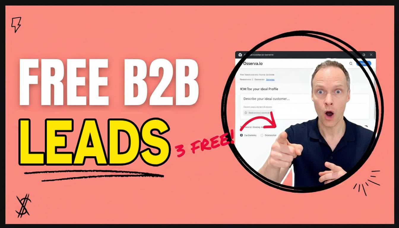 Osserva YouTube thumbnail - 'FREE B2B LEADS'