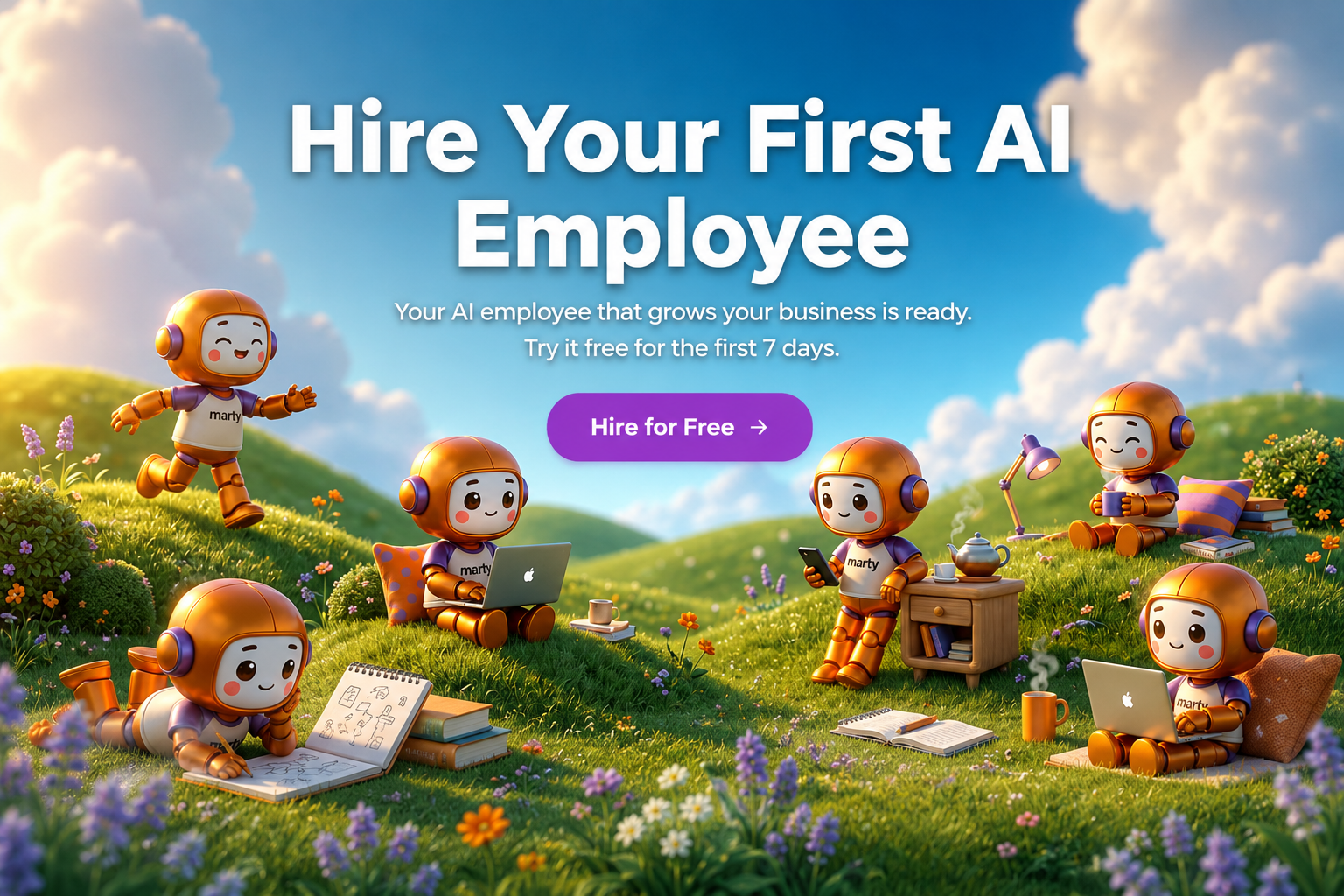 An image showing AI employee web3 team uses instead of 10 marketing tool