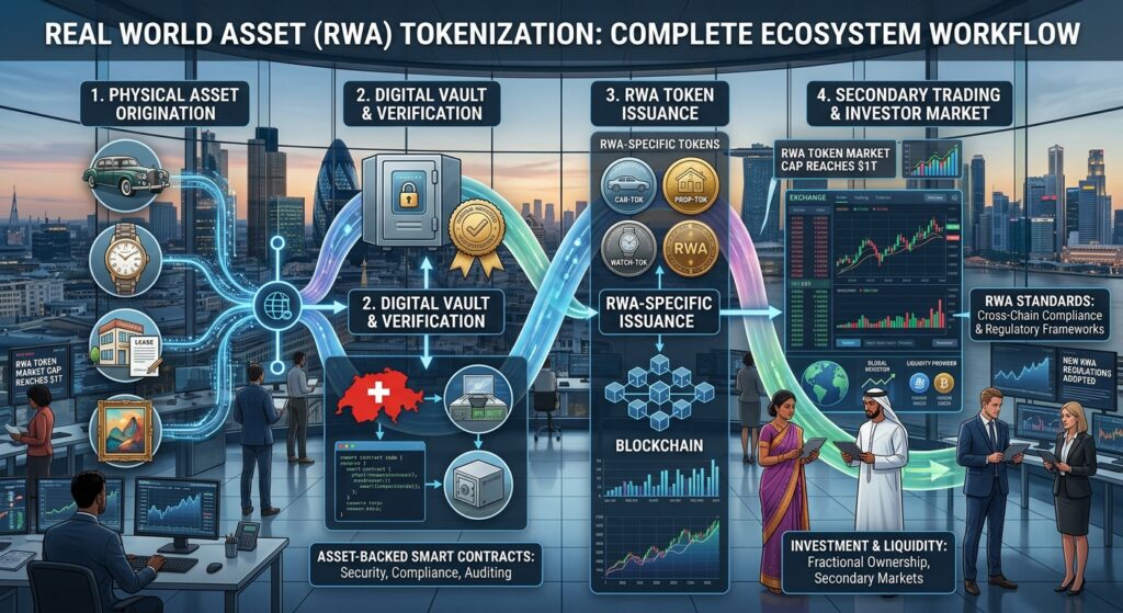 An image of RWA Tokenization to a Traditional Finance Audience Without Losing Them at "Blockchain"
