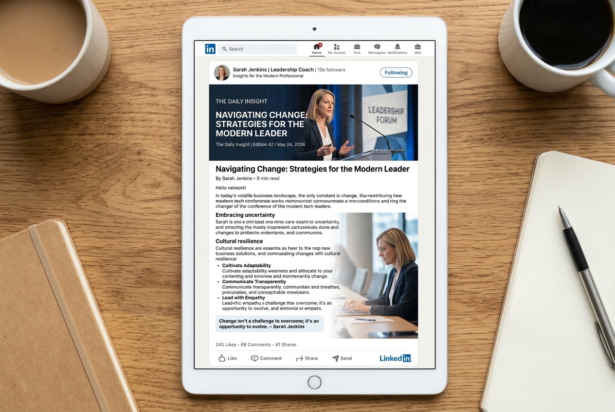 An image showing linkedin newsletter used in web3 industry