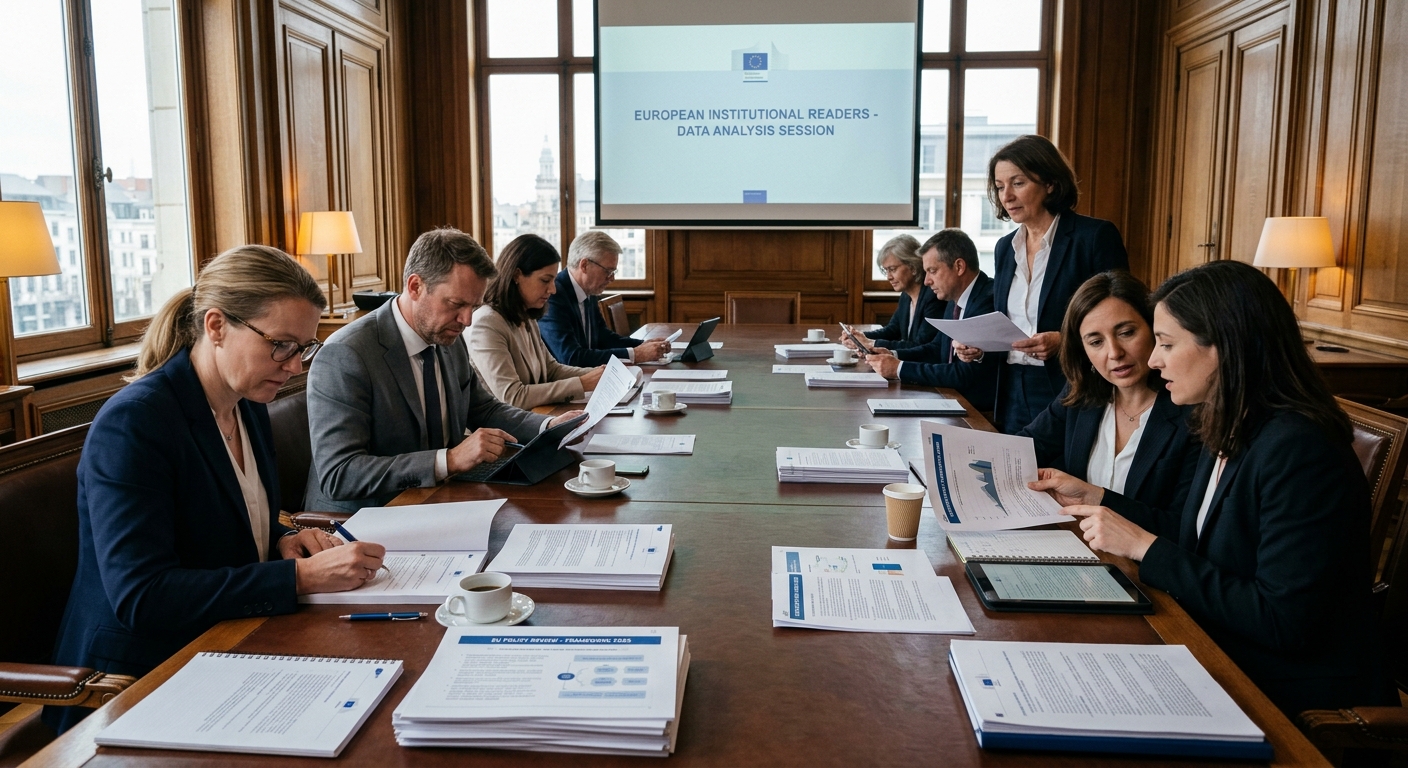 An image showing European Institutional Readers who reads linkedin newsletter
