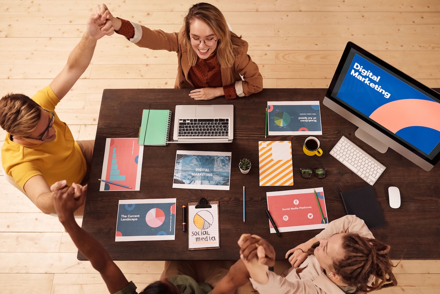 Web3 team celebrate their new client by mikael blomkvist on Pexels