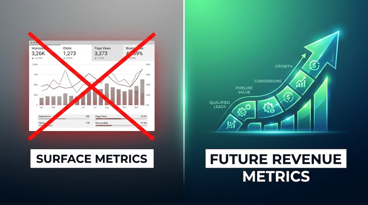 Image showing the old surface metrics is replaced by future revenue metrics