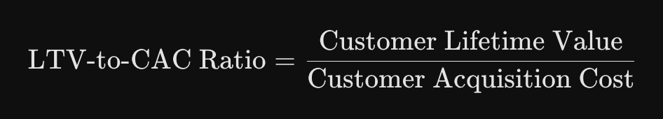 LTV-to-CAC Ratio Equation