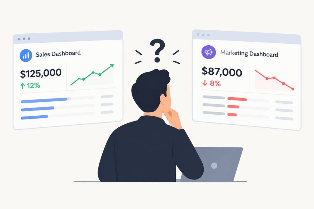 An image of Confused Between Conflicting Dashboards